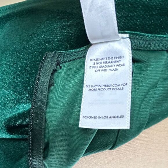 Lucy in the sky dress sz L Velvet Luxe Maxi Dress in Dark Green Swiftie - Picture 14 of 15